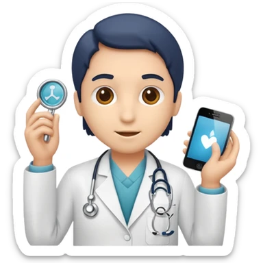 representando pequenos procedimentos médicos, com um bisturi pequeno ou instrumento delicado, estilo ícone limpo, sem sangue, aparência profissional sticker