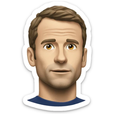 Macron qui joue au foot sticker