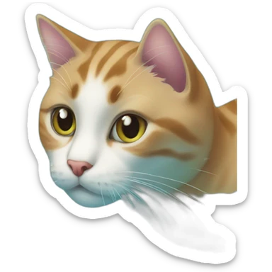 cat in the swimming pool sticker