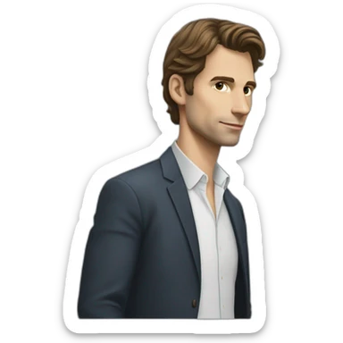 Thomas Pasquet sur un âne sticker