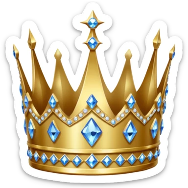 men's crystal crown sticker