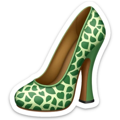 green patterned woman shoe  sticker