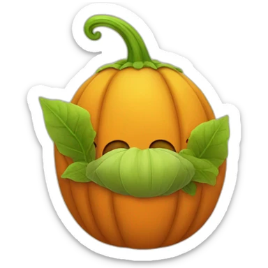 seedling in a pumpkin costume sticker