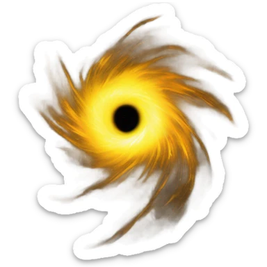 Yellow blackhole  sticker