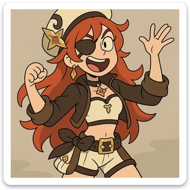 Genshin Impact character, 3D toon style, smooth shading, expressive pose sticker