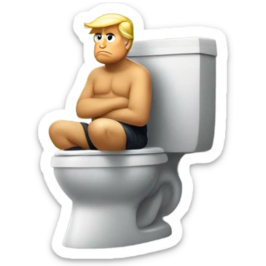 donald trump on the toilet sticker