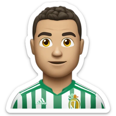 Ronaldo qui met une retournée contre une météorite sticker