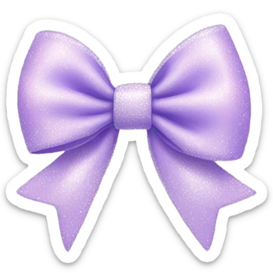 Pastel purple bow with sparkles sticker