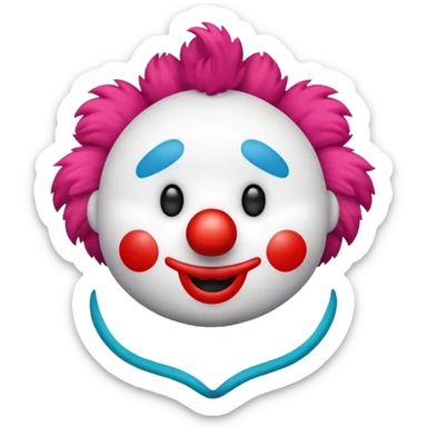 soft clown toy for children, plushie sticker