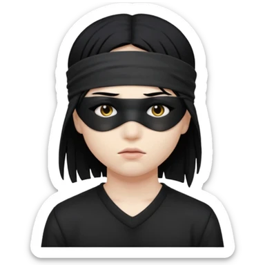 blindfolded emo sticker