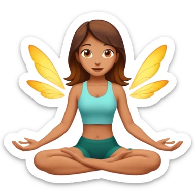 lady doing firefly pose sticker