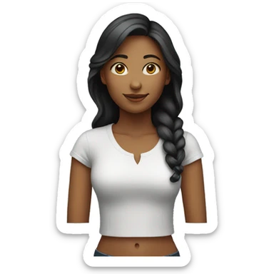 young woman tech sticker