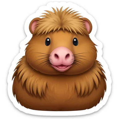 Duck disguised as a capybara  sticker