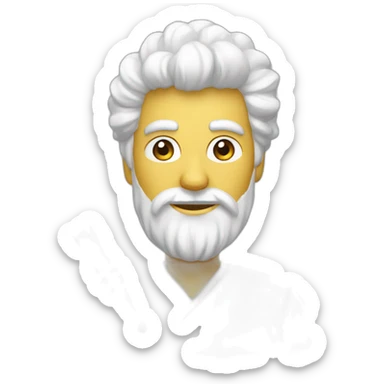 Pinceau blanc sticker