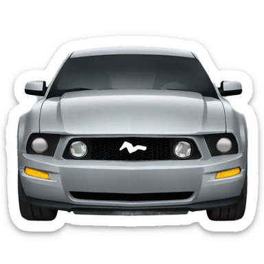Grey Ford mustang with glitter bow  sticker