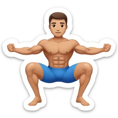 man glute-bridges-exercise sticker
