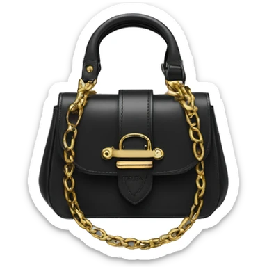 fancy black shoulder bag prada sticker