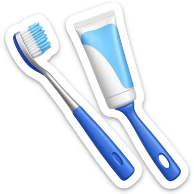 toothpaste and toothbrush sticker