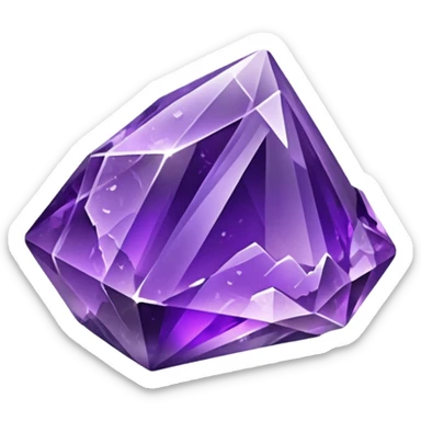 Amethyst crystal rock sticker