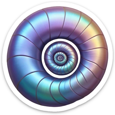 Nautilus spiral sticker