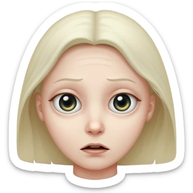 really uncanny person sticker