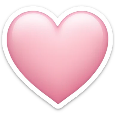 Cute light pink heart sticker