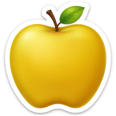 Yellow apple sticker
