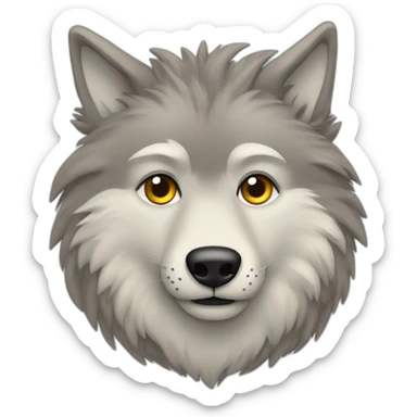 loup avec taches viollettes sticker