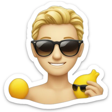 2 teenie unternehmer mit sonnenbrille am strand sticker