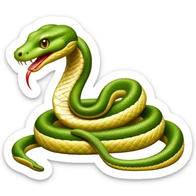 Snake eating butt sticker