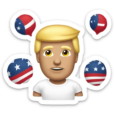 Trump wearing a “make recruitment great again” T-shirt sticker