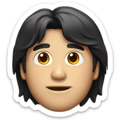 Marty McFly with black hair sticker
