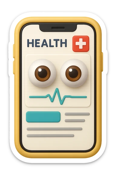 emoji 3d stile iphone di schermo di pc medico con occhi 3d sticker