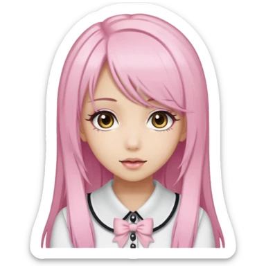 Light Pink Hime Gyaru Girl sticker