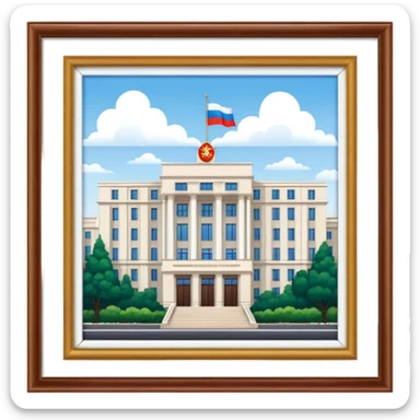 Russia Embassy building.  looks realistic. Not a painting, just a building sticker