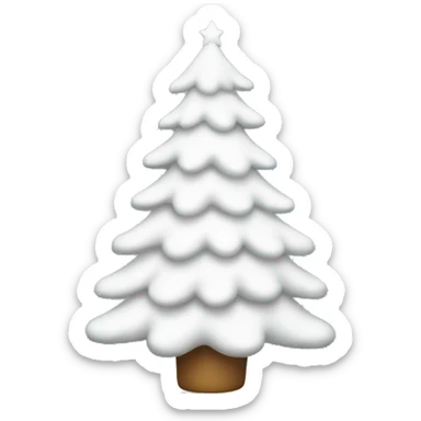 white christmas tree  sticker