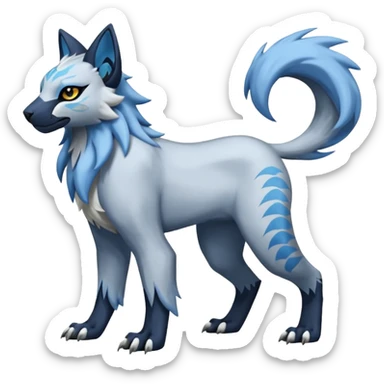 Manectric-Absol-Luxray-Bobcat-Fakémon-fusion-animal-creature, full body  sticker