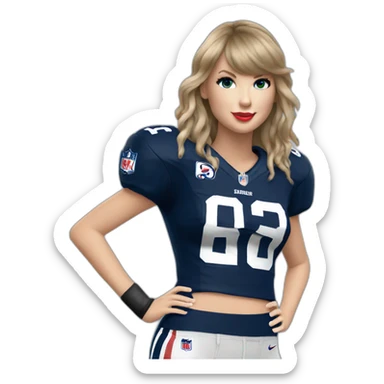 taylor swift playing nfl sticker