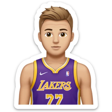 Luka Doncic LA Lakers shirt number 77 sticker