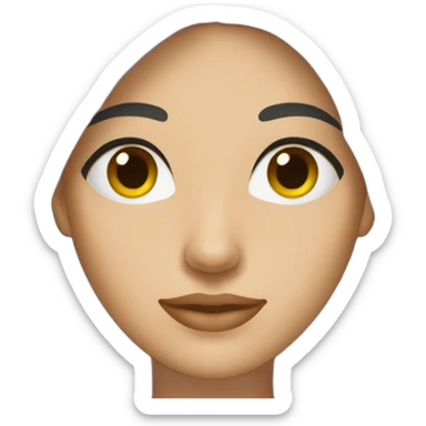 woman-with-dark-straight-hair-and-hazel-eyes sticker