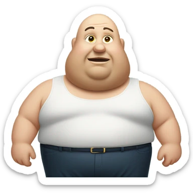 Fat man in Vermont bald spot sticker