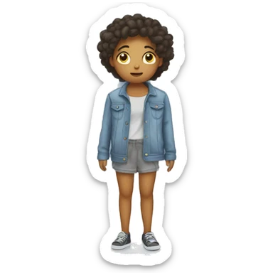 girl trying clothes in front of mirror that is sad sticker