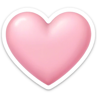 Pink pastel heart like the apple emoji ones ( the same shape)  sticker