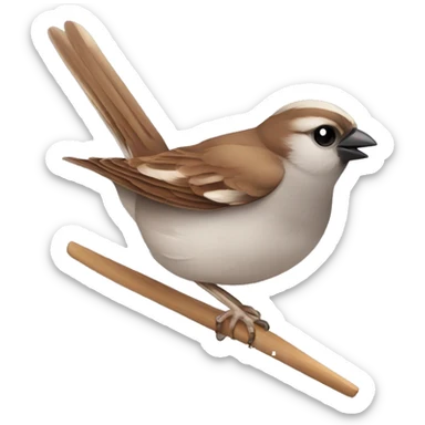 sparrow is a frisbee player sticker