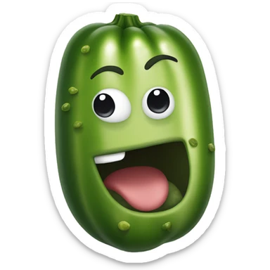 Pickle face who farts sticker