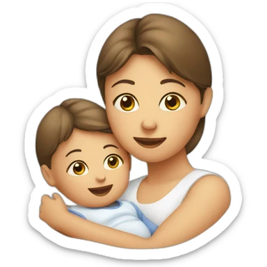 infant and mother sticker