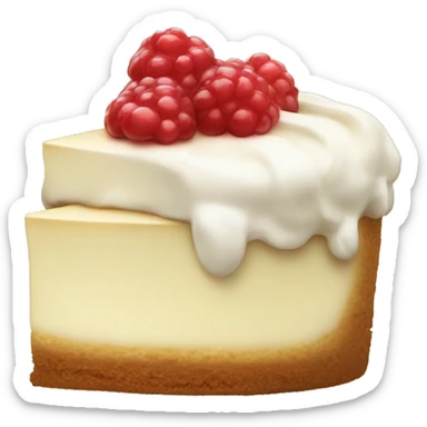 one tasty cheesecake with cream  sticker