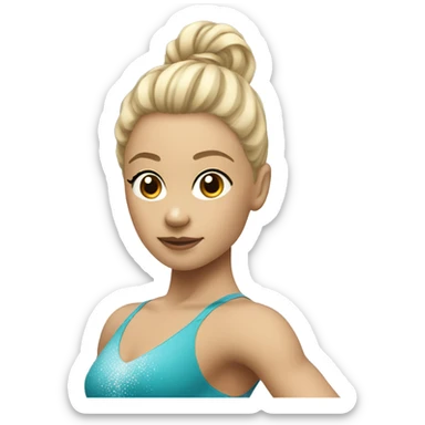 Artistic gymnast blonde sticker