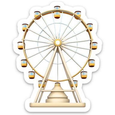 Cream Ferris wheel sticker