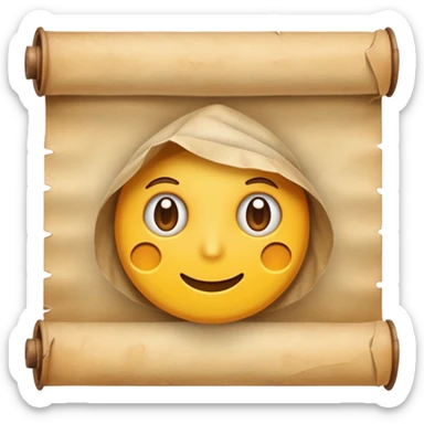 a poster, rolled up, like a old map sticker